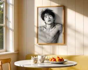 Male Nude Line Drawing Wall Art Printable