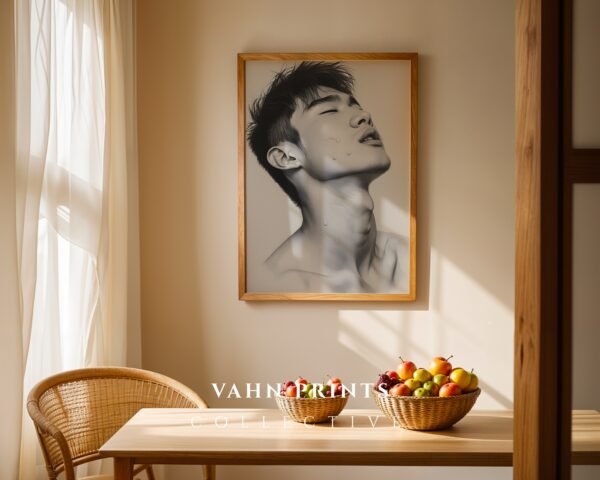 Handsome Male Outline Art Wall Decor