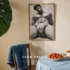 Male Nude Body Drawing Wall Art Clean Line Design