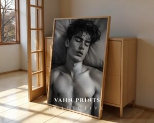 Male Torso Drawing Wall Art Masculine Printable