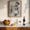 V26c_m1 Elegant Nude Male Illustration Wall Art Modern Style