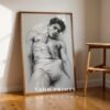 V26c_m2 Elegant Nude Male Illustration Wall Art Modern Style