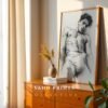 V26c_m4 Elegant Nude Male Illustration Wall Art Modern Style