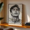 Handsome Man Line Art Wall Art Modern Decor