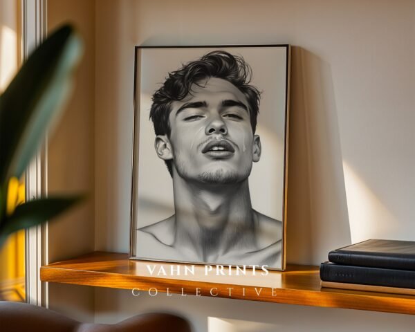 V271c_m1 Handsome Man Line Art Wall Art Modern Decor