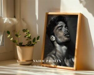 Muscular Male Anatomy Art Line Drawing Printable