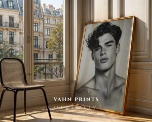 Male Body Line Art Poster Modern Minimalist Wall Decor