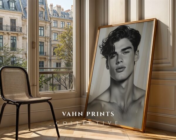 Male Body Line Art Poster Modern Minimalist Wall Decor