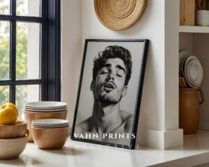 V282c_m1 Masculine Figure Drawing Wall Art Male Body Minimal Print