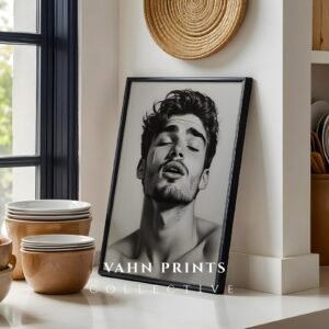 Masculine Figure Drawing Wall Art Male Body Minimal Print