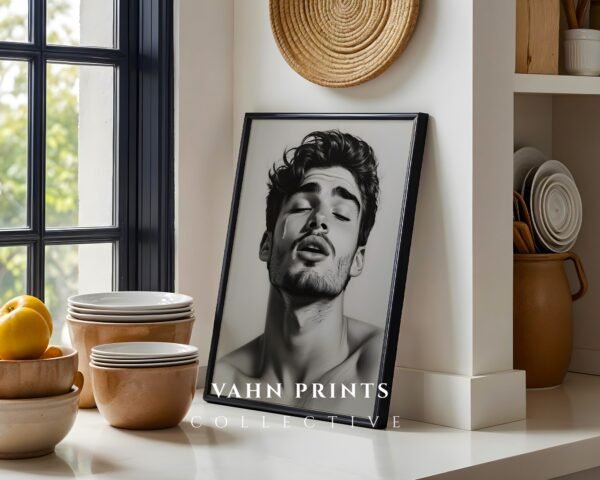 Masculine Figure Drawing Wall Art Male Body Minimal Print