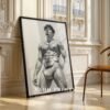 V28c_m10 Modern Nude Male Body Wall Art Artistic Line Drawing