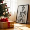 V28c_m6 Modern Nude Male Body Wall Art Artistic Line Drawing