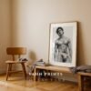 Minimal Nude Male Anatomy Art Wall Print