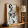 Minimal Nude Male Anatomy Art Wall Print