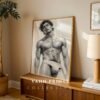 Minimal Nude Male Anatomy Art Wall Print