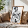Minimal Nude Male Anatomy Art Wall Print