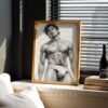 Minimal Nude Male Anatomy Art Wall Print