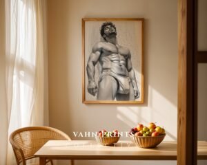 Male Nude Body Illustration Wall Art Contemporary Printable