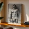 Clean Nude Male Line Drawing Wall Decor Modern