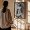 Clean Nude Male Line Drawing Wall Decor Modern