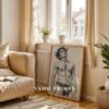 Stylish Nude Male Body Wall Art Line Sketch