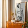 Stylish Nude Male Body Wall Art Line Sketch
