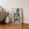 Elegant Nude Male Figure Wall Art Clean Minimal Style