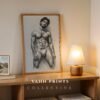 Elegant Nude Male Figure Wall Art Clean Minimal Style