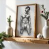 Elegant Nude Male Figure Wall Art Clean Minimal Style