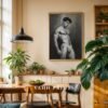 Male Nude Body Art Illustration Wall Decor Modern