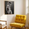 Male Nude Body Art Illustration Wall Decor Modern