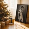 Male Nude Body Art Illustration Wall Decor Modern