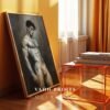 Male Nude Body Art Illustration Wall Decor Modern