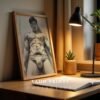Minimal Nude Male Gesture Drawing Wall Art