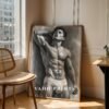 Male Nude Figure Drawing Wall Art Contemporary Decor