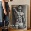 Male Nude Figure Drawing Wall Art Contemporary Decor