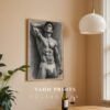 Male Nude Figure Drawing Wall Art Contemporary Decor