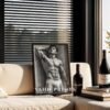 Male Nude Figure Drawing Wall Art Contemporary Decor