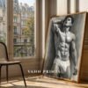 Male Nude Figure Drawing Wall Art Contemporary Decor