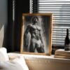 V43c_m10 Clean Nude Male Figure Wall Art Line Design