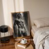 V43c_m4 Clean Nude Male Figure Wall Art Line Design