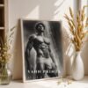 V43c_m5 Clean Nude Male Figure Wall Art Line Design