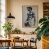 Male Nude Figure Sketch Wall Art Contemporary Design