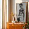 Male Nude Figure Sketch Wall Art Contemporary Design
