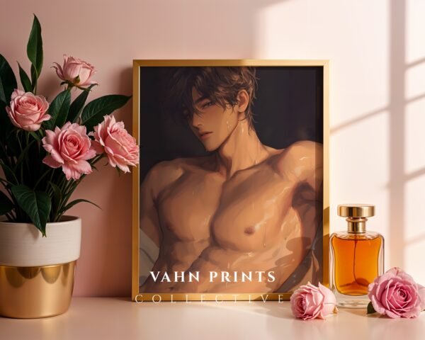 V47c_m2 Modern Nude Male Body Line Art Wall Decor
