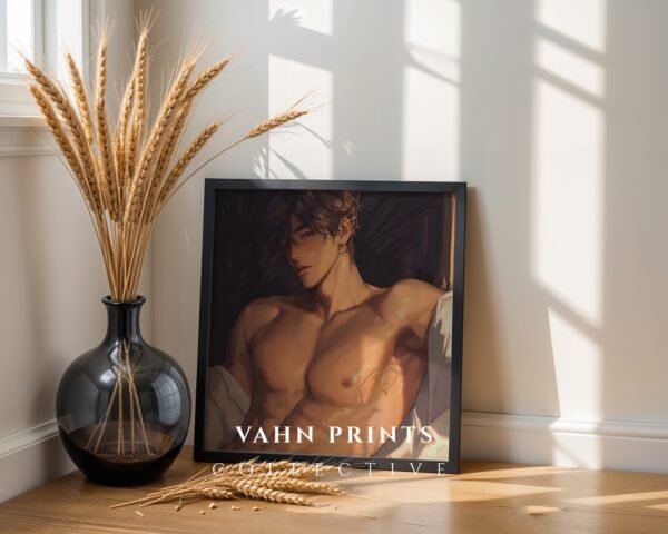 V47c_m4 Modern Nude Male Body Line Art Wall Decor