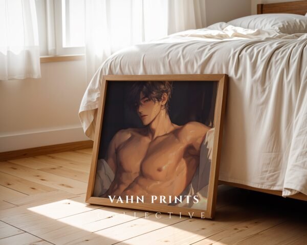 V47c_m6 Modern Nude Male Body Line Art Wall Decor