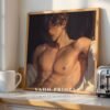 V47c_m9 Modern Nude Male Body Line Art Wall Decor