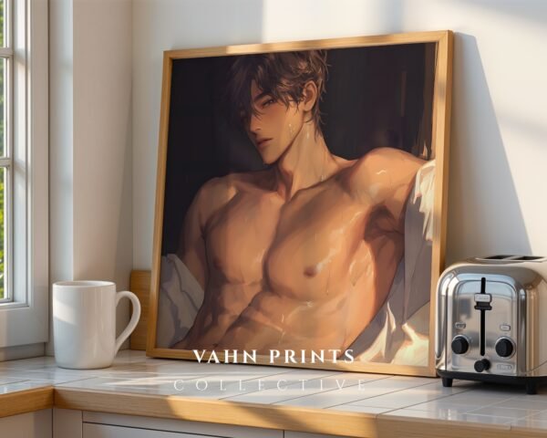 V47c_m9 Modern Nude Male Body Line Art Wall Decor
